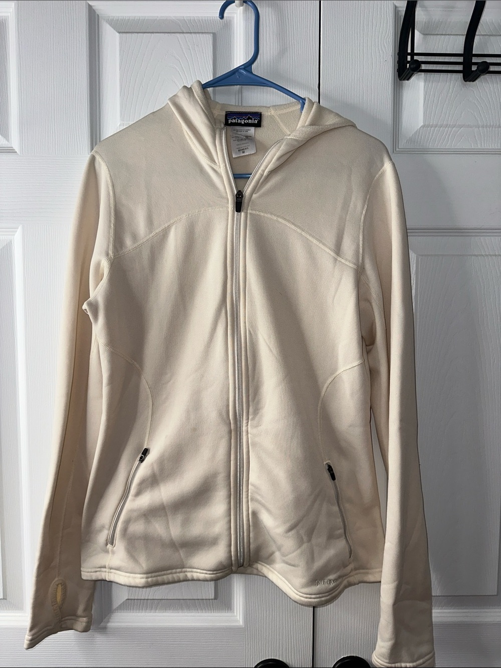 Patagonia Off-White Hooded Full-Zip Jacket